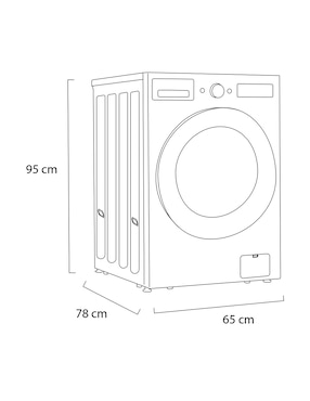 Lavasecadora LG eléctrica 20 kg 10 kg WD20EWNTS6P