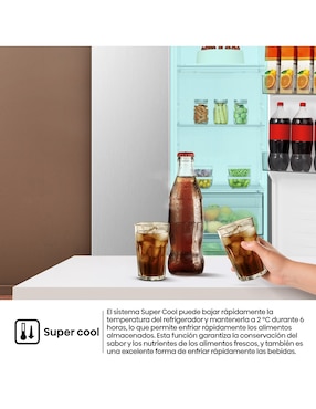 Refrigerador dúplex Hisense 20 pies cúbicos inverter y no frost y fábrica de hielo RS20N6WCX
