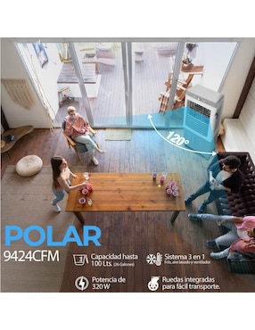Enfriador evaporativo Stuka frío 100 l POLAR-9424CFM 110 V