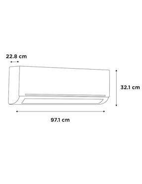Aire acondicionado mini split Midea Frío y calor 18000 BTU MAS18H2AGS 220 V