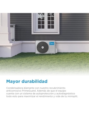 Aire acondicionado mini split Midea Frío y calor 18000 BTU MAS18H2AGS 220 V