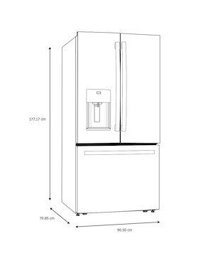 Refrigerador french door Ge Profile 21 pies cúbicos tecnología no frost PYN21JEWCDS