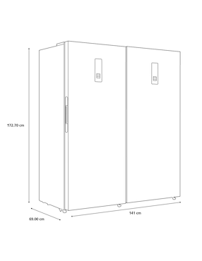 Refrigerador dúplex Haier 16 pies cúbicos con tecnología inverter, no frost y fábrica de hielo GEMH500PDRSS0