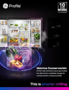 Refrigerador french door Ge Profile 22 pies cúbicos tecnología no frost PWN22JBWCKB