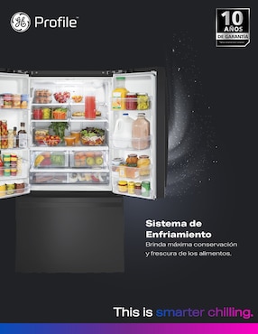 Refrigerador french door Ge Profile 22 pies cúbicos tecnología no frost PWN22JBWCKB