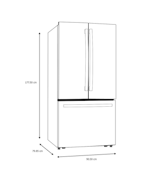 Refrigerador french door Ge Profile 22 pies cúbicos tecnología no frost PWN22JBWCKB