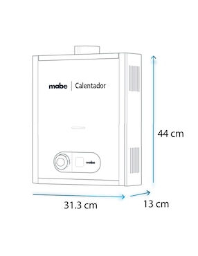 Calentador instantáneo Mabe CIM063SLP 6 L Gas LP