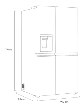 Refrigerador dúplex LG 27 pies cúbicos inverter y no frost y fábrica de hielo VS28LNP