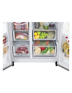 Refrigerador dúplex LG 23 pies cúbicos inverter, no frost y fabrica de hielo VS23QDP