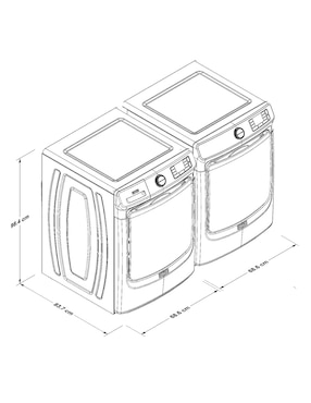 Combo lavadora + secadora Maytag Pets eléctrico 23 kg CWDE_7MMFW7020RU