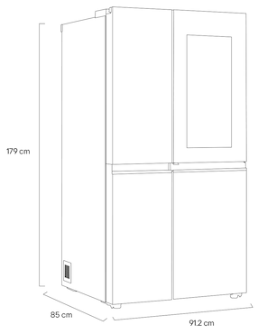 Refrigerador dúplex LG 28 pies cúbicos inverter, no frost y fabrica de hielo VS28QBP