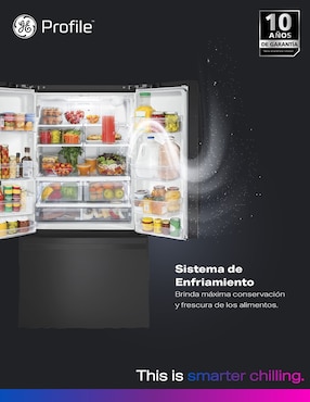 Refrigerador bottom mount Ge Profile 21 pies cúbicos tecnología no frost y fábrica de hielos PYN21JBWCKB