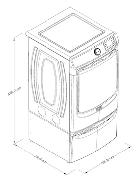Secadora electrónica Maytag de 23 kg con 12 ciclos CP_7MMED7020RF