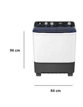 Lavadora doble tina Mabe 13 kg semiautomática carga superior lmdx3123hbab0