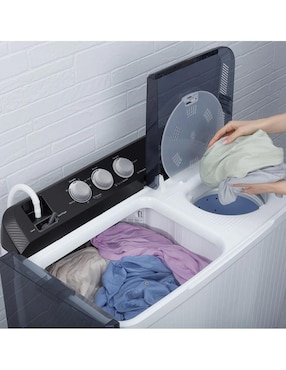 Lavadora doble tina Mabe 13 kg semiautomática carga superior lmdx3123hbab0