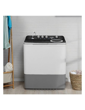 Lavadora doble tina Mabe 22 kg semiautomática carga superior lmdx2224hbab0
