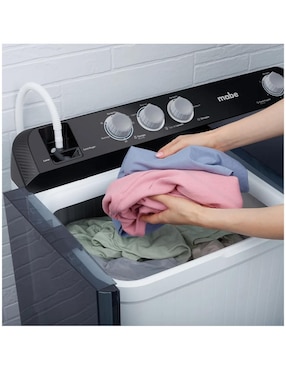 Lavadora doble tina Mabe 22 kg semiautomática carga superior lmdx2224hbab0