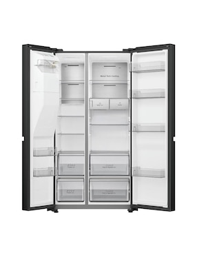 Refrigerador dúplex Hisense 22 pies cúbicos inverter y no frost y fábrica de hielo RS22N6IBX