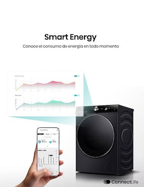Lavasecadora Hisense eléctrica 16 kg 10 kg WD7S1647BB