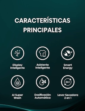 Lavasecadora Hisense eléctrica 16 kg 10 kg WD7S1647BB