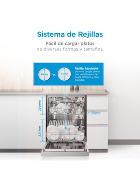 Lavavajillas de empotre Midea 14 servicios MDWPS1401KSS
