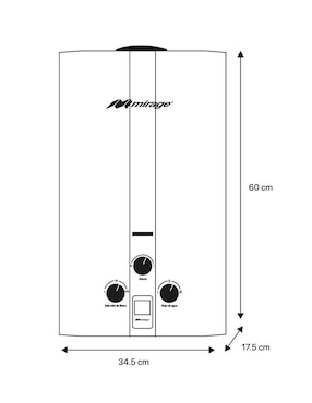 Calentador de paso Mirage MBF10BB 10 l gas lp