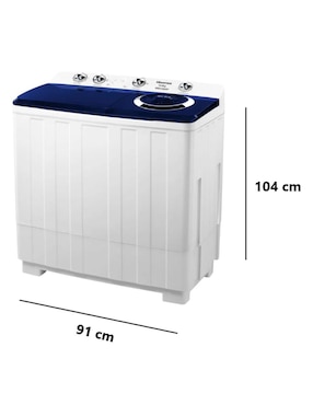 Lavadora doble tina Hisense 16 kg semiautomática carga superior wsa1604p