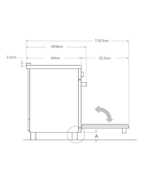 Estufa de piso a gas LP Bertazzoni 121 cm mas486ggasxvlp de 6 quemadores