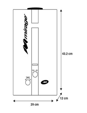 Calentador de paso Mirage mbf06ed 6 L gas LP