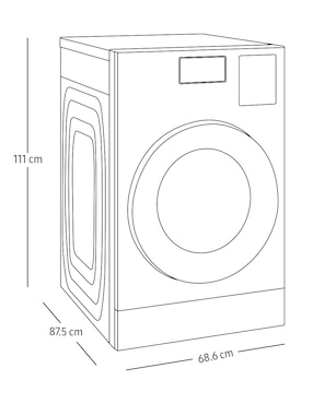 Combo Lavasecadora +Horno de microondas Samsung eléctrica 26 kg 15 kg F-WD26FBMS32AX