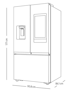 Combo Refrigerador French door Samsung 31 pies cúbicos tecnología inverter y fábrica de hielosF-RF32CG59MS32 + Microondas Samsung