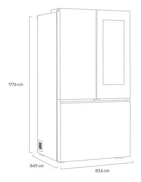 Refrigerador french door LG 25 pies cúbicos inverter y no frost GM65FQP