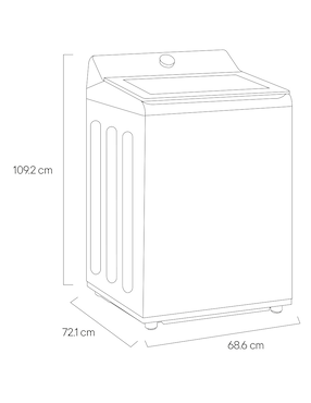 Lavadora Lg 25 kg automática carga superior wt25ewtx6