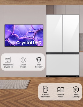 refrigerador french door samsung 32 pies cúbicos inverter y no frost y automática f-rf32cbun50u8