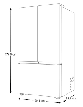 refrigerador french door samsung 32 pies cúbicos inverter y no frost y automática f-rf32cbun50u8