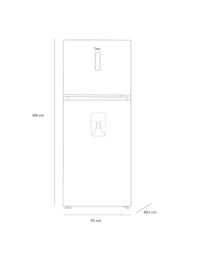 Refrigerador top mount Midea 17 pies cúbicos inverter y no frost con fábrica de hielo MDRT645MTM46WD