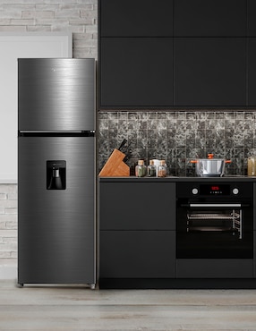 Refrigerador top mount Midea 12 pies cúbicos inverter y no frost y fábrica de hielo MDRT489MTM46WD