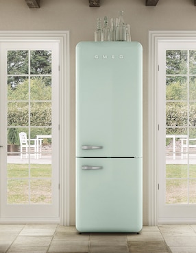 Refrigerador bottom mount Smeg 50´s style 13 pies cúbicos inverter no frost FAB32URPG3