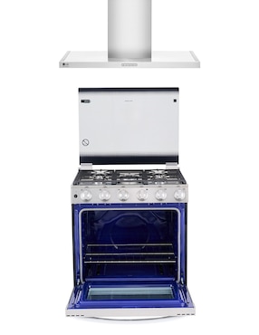 Combo estufa empotrable a gas natural/lp Lg 75.8 cm LRGL5840S.HCE23605S2 de 5 quemadores + campana