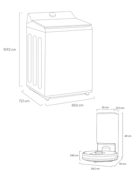 Lavadora Lg 28 kg automática carga superior wt28egtx6+r5ult