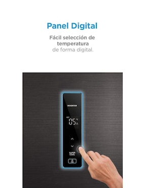 Refrigerador top mount Midea Jazz Black 15 pies cúbicos inverter y fábrica de hielo MDRT580MTM28WD