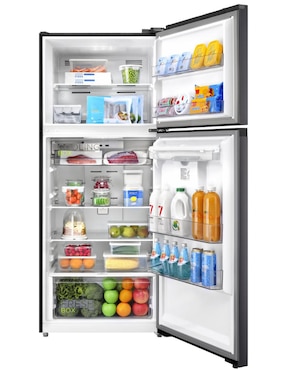 Refrigerador top mount Midea Jazz Black 15 pies cúbicos inverter y fábrica de hielo MDRT580MTM28WD