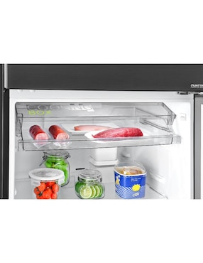 Refrigerador top mount Midea Jazz Black 15 pies cúbicos inverter y fábrica de hielo MDRT580MTM28WD