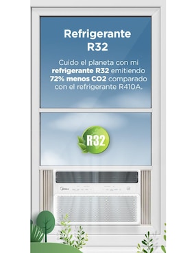 Aire acondicionado de ventana Midea Frío 8000 BTU MAW08C1OUV 115 V