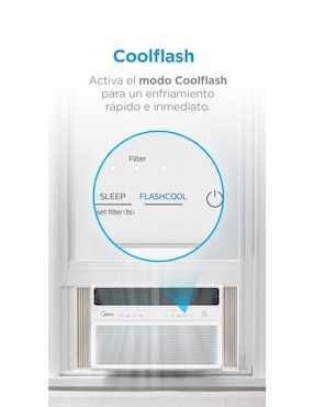 Aire acondicionado de ventana Midea Frío 8000 BTU MAW08C1OUV 115 V