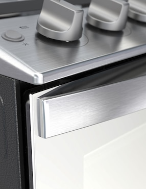 Combo estufa de piso a Gas LP WhirLpool 76 cm CWFR5100S-HH de 6 quemadores+Campana