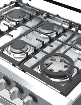 Combo estufa empotrable a Gas LP Whirlpool 76 cm CWER5100S-HH de 6 quemadores+Campana