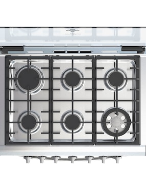 Combo estufa empotrable a Gas LP Whirlpool 76 cm CWER5100S-HH de 6 quemadores+Campana
