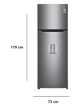 Refrigerador top mount LG 11 pies cúbicos inverter y no frost GT32WPK
