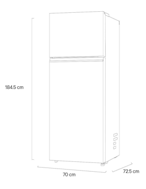 Refrigerador top mount LG Top Freezer 16 pies cúbicos inverter y no frost VT45BP